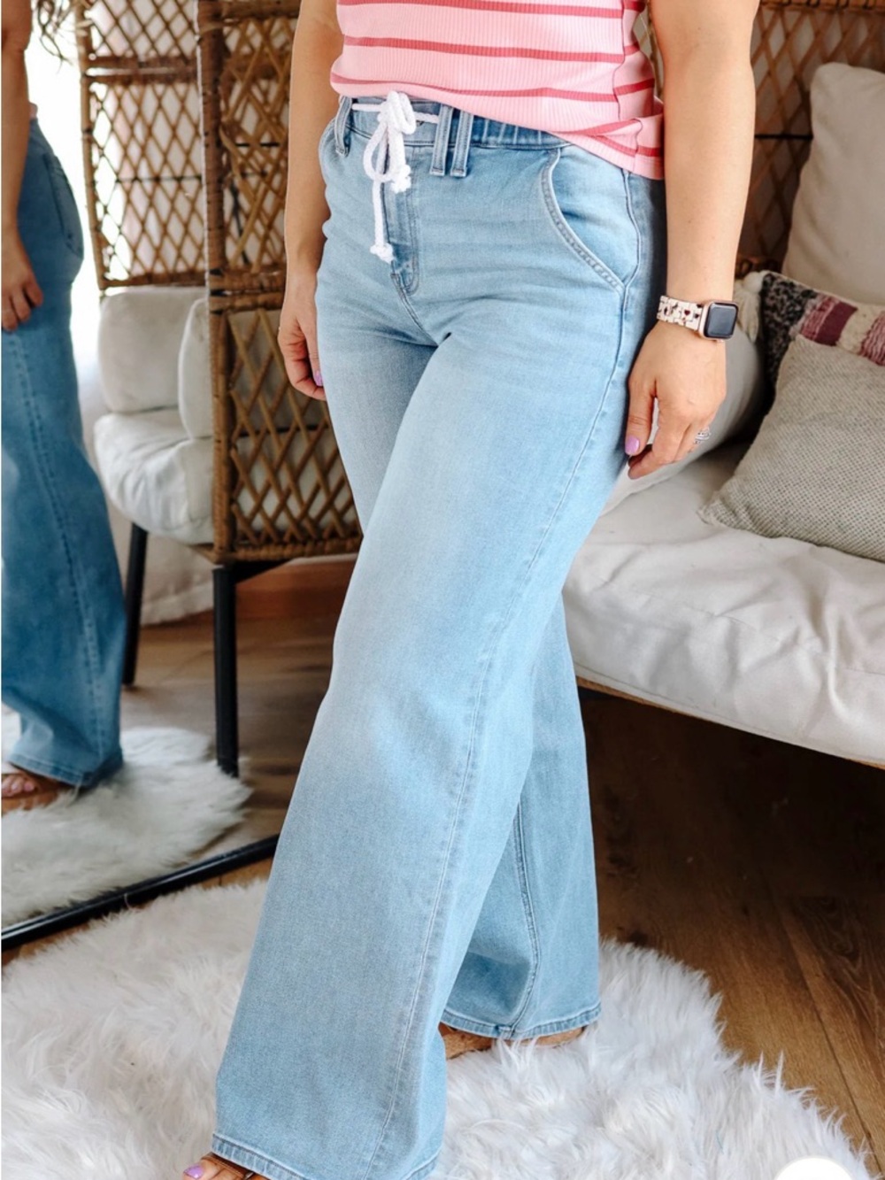 NWT Vervet Koda elastic waistband drawstring jeans - 5/27